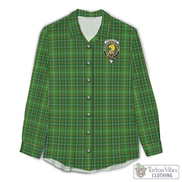 Forrester Hunting Tartan Women's Casual Shirt with Family Crest