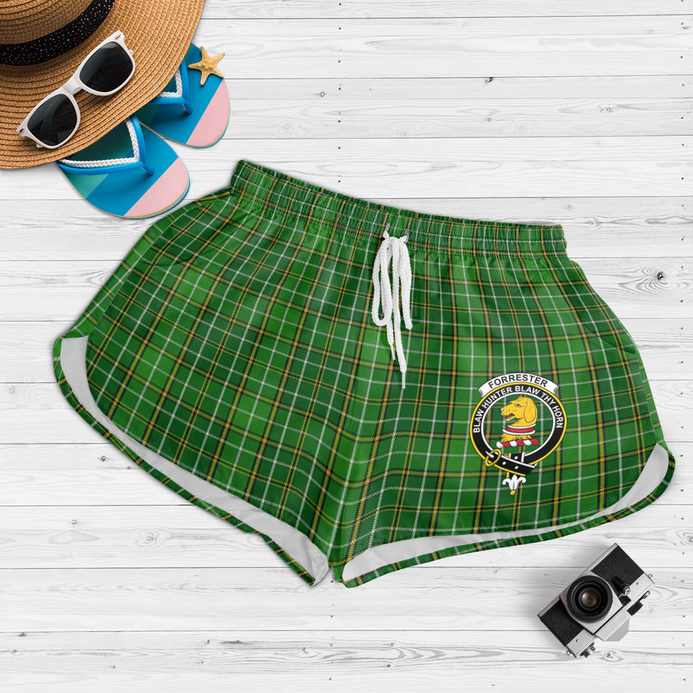 forrester-or-foster-hunting-tartan-womens-shorts-with-family-crest