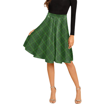 Forrester Hunting Tartan Melete Pleated Midi Skirt