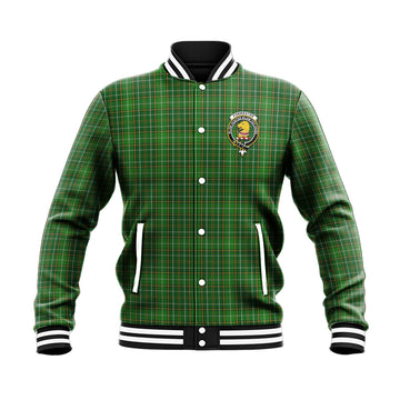 Forrester Hunting Tartan Baseball Jacket with Family Crest