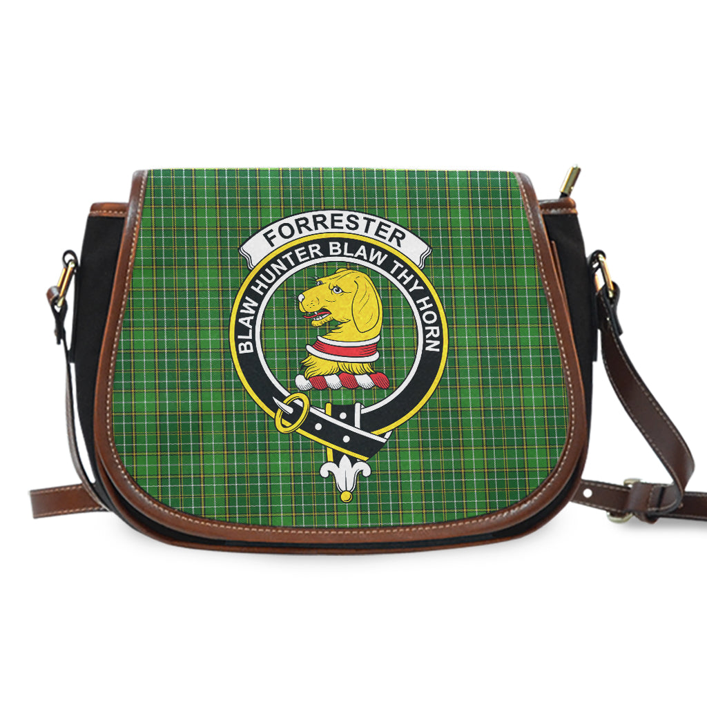 Forrester Hunting Tartan Saddle Bag with Family Crest - Tartan Vibes Clothing