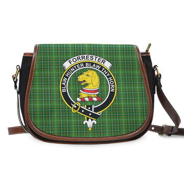 Forrester Hunting Tartan Saddle Bag with Family Crest