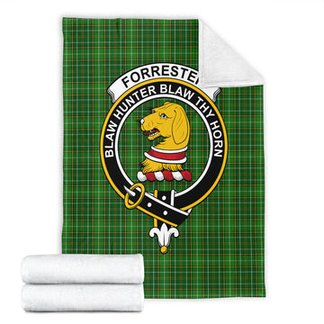 Forrester Hunting Tartan Blanket with Family Crest