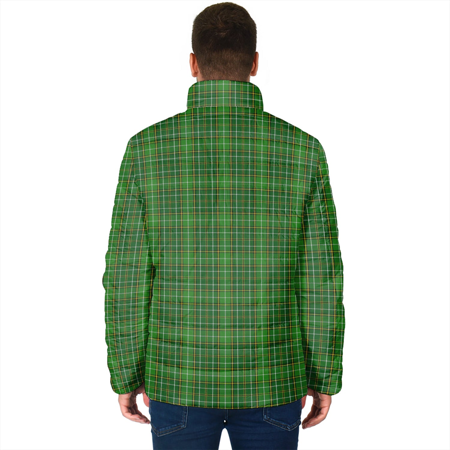 Forrester Hunting Tartan Padded Jacket with Family Crest - Tartan Vibes Clothing