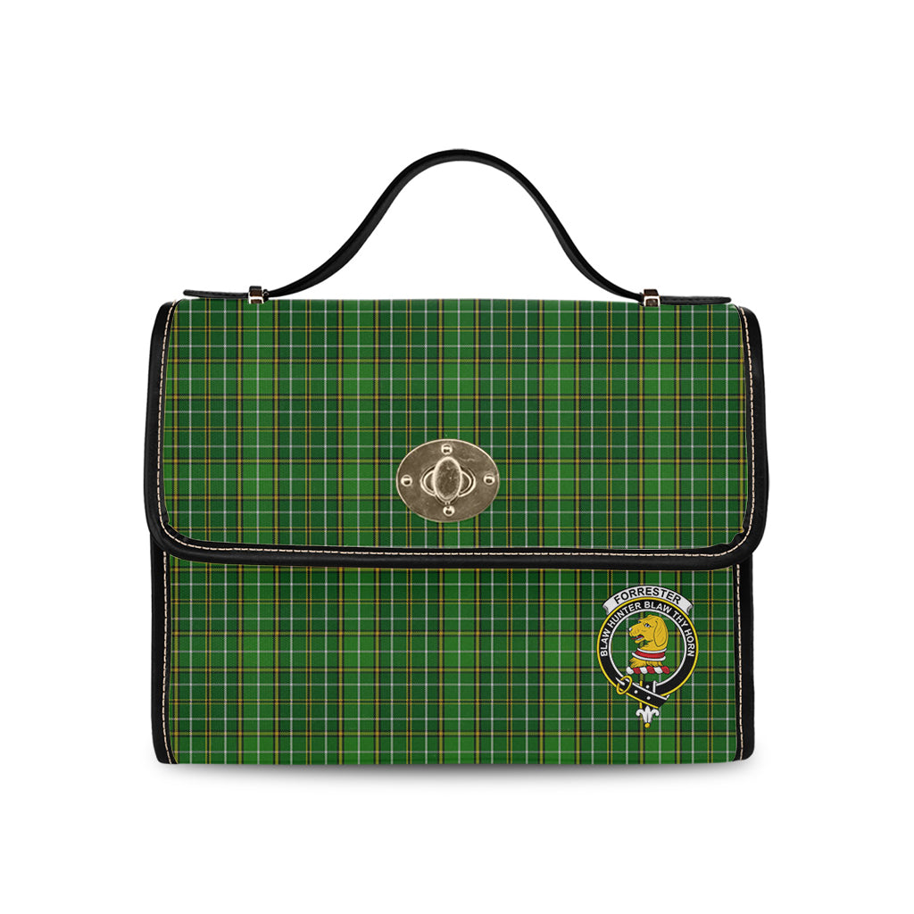 forrester-or-foster-hunting-tartan-leather-strap-waterproof-canvas-bag-with-family-crest