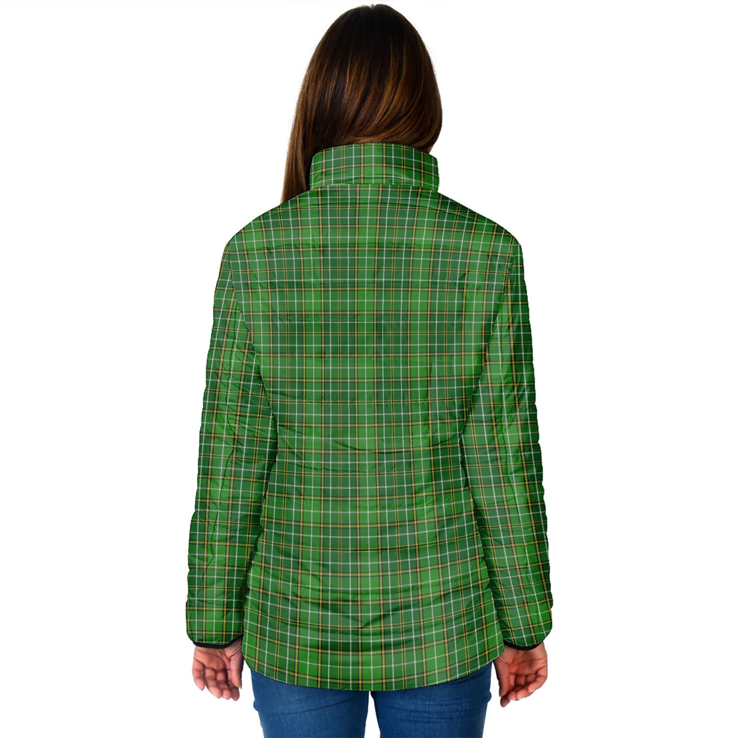 Forrester Hunting Tartan Padded Jacket with Family Crest - Tartan Vibes Clothing