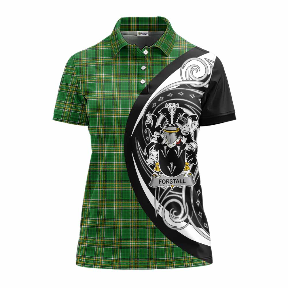 Forstall Irish Clan Women's Polo Shirt Celtic Circle Style Women - Tartan Vibes Clothing