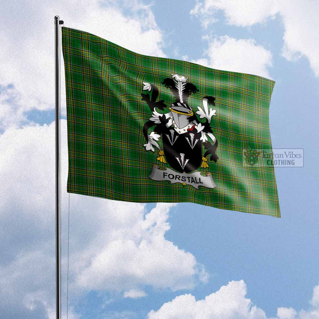 Tartan Vibes Clothing Forstall Irish Clan Flag with Coat of Arms