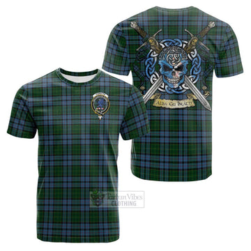 Forsyth Tartan Cotton T-shirt with Family Crest Celtic Skull Style Kid's Shirt - Tartan Vibes Clothing