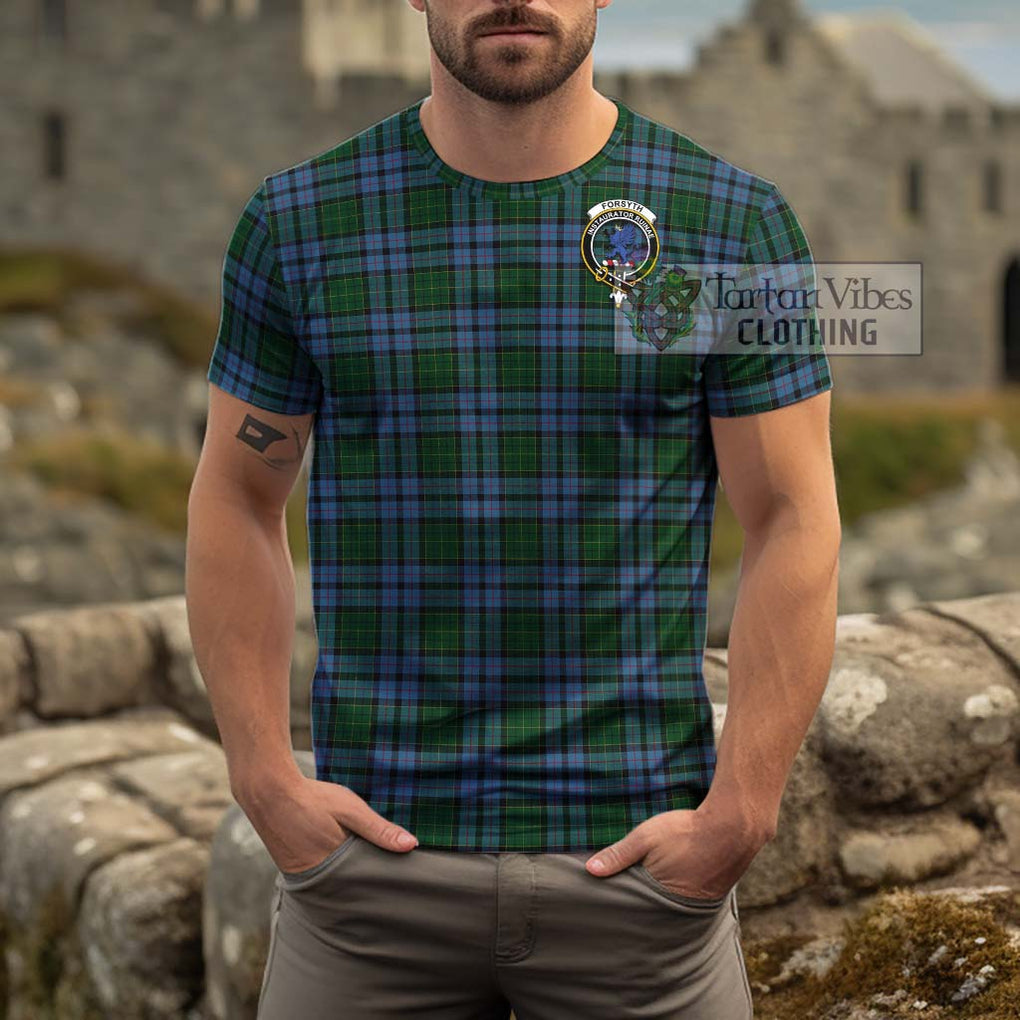 Forsyth Tartan Cotton T-Shirt with Family Crest Kid's Shirt - Tartan Vibes Clothing