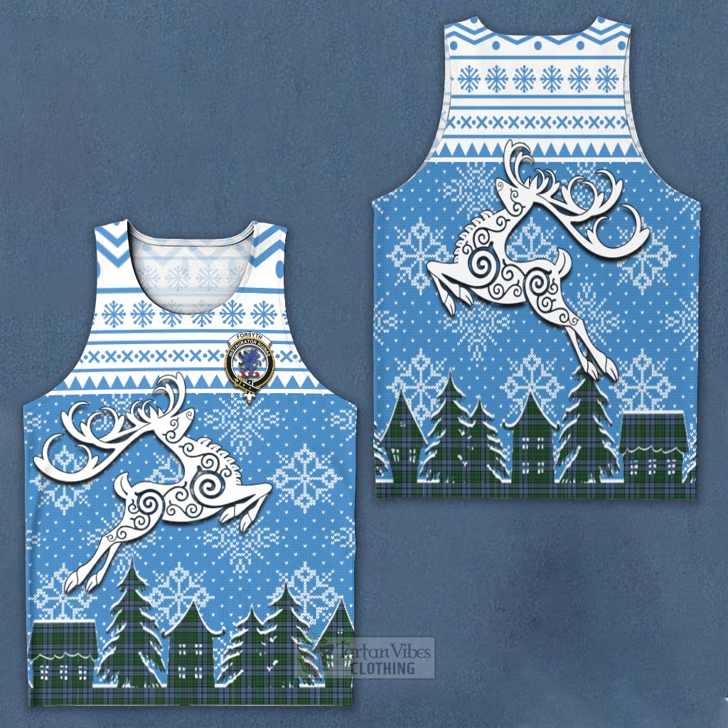 Forsyth Clan Christmas Men's Tank Top Celtic Reindeer Style Men - Tartan Vibes Clothing