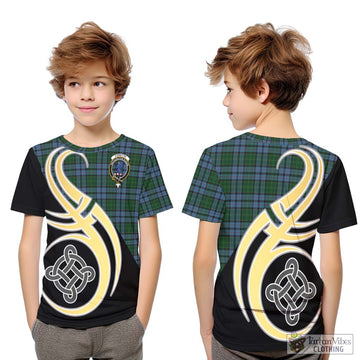 Forsyth Tartan Kid T-Shirt with Family Crest and Celtic Symbol Style Youth XL Size14 - Tartan Vibes Clothing