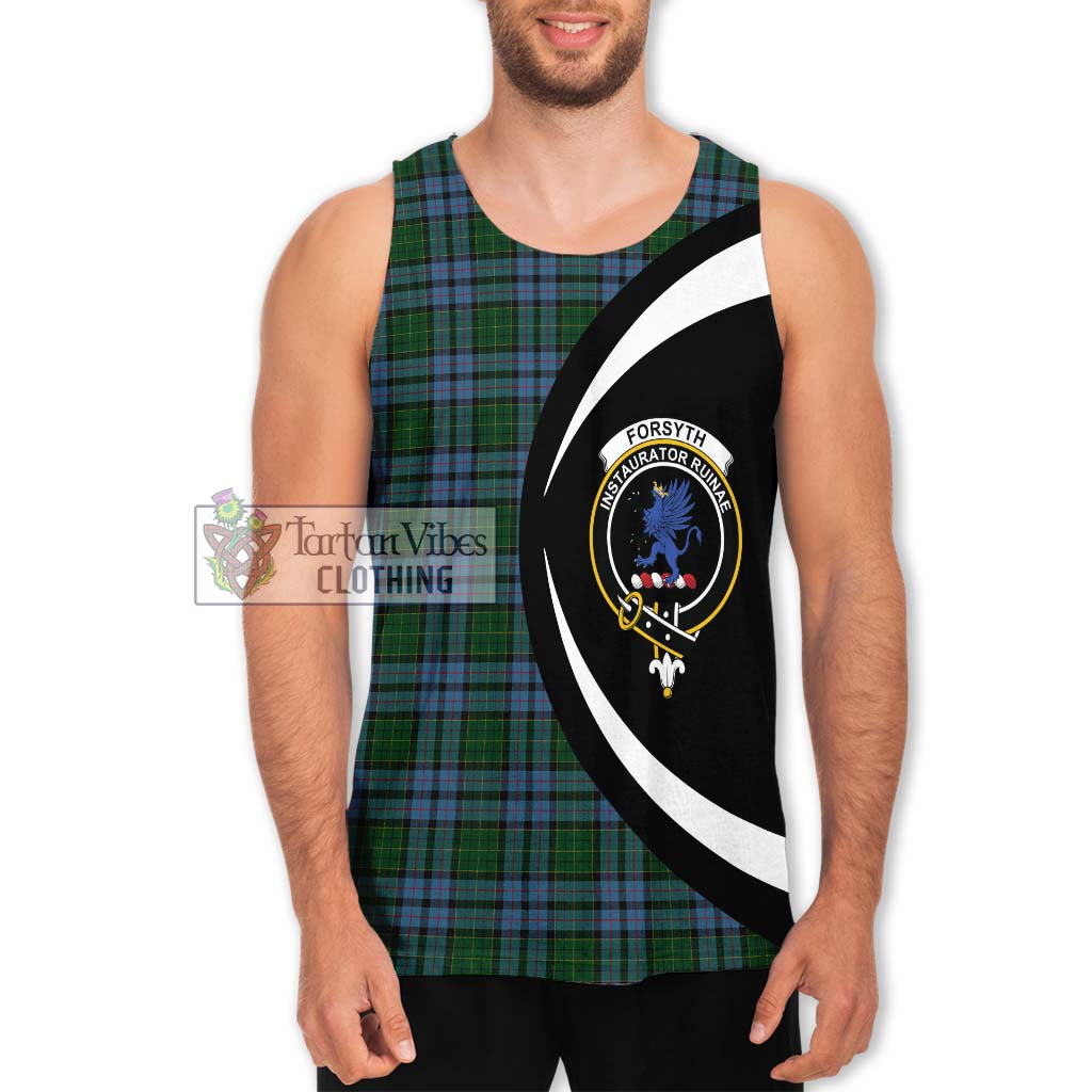 Forsyth Tartan Men's Tank Top with Family Crest Circle Style Men - Tartan Vibes Clothing
