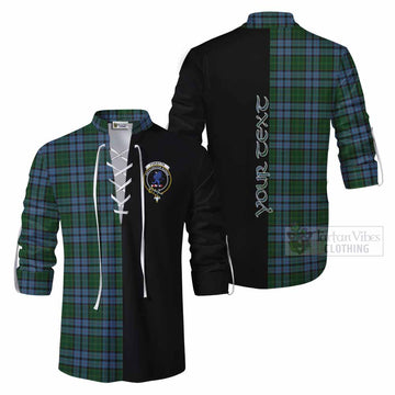 Forsyth Tartan Ghillie Kilt Shirt with Family Crest and Half Of Me Style Men - Tartan Vibes Clothing