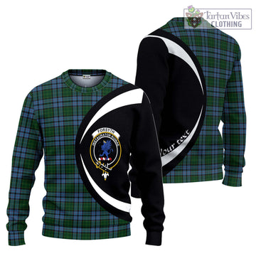 Forsyth Tartan Ugly Sweater with Family Crest Circle Style Unisex - Tartan Vibes Clothing