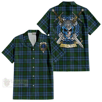 Forsyth Tartan Hawaiian Shirt with Family Crest Celtic Skull Style Kid - Tartan Vibes Clothing
