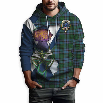 Forsyth Tartan Family Crest Hoodie Scottish Thistle Celtic Inspired Pullover Hoodie - Tartan Vibes Clothing
