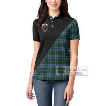 Forsyth Tartan Women's Polo Shirt with Family Crest and Military Logo Style - Tartan Vibes Clothing