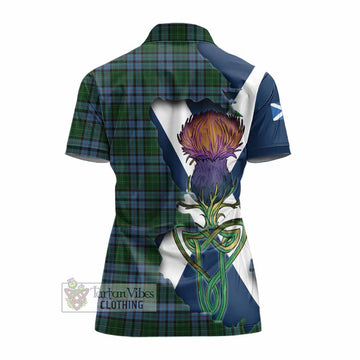 Forsyth Tartan Family Crest Women's Polo Shirt Scottish Thistle Celtic Inspired - Tartan Vibes Clothing