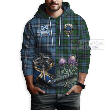 Forsyth Tartan Hoodie Happy St. Andrew's Day Half Tartan Style - Tartan Vibes Clothing
