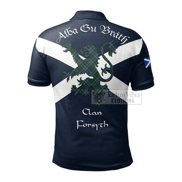 Forsyth Tartan Lion Rampant Polo Shirt Proudly Display Your Heritage with Alba Gu Brath and Clan Name - Tartan Vibes Clothing