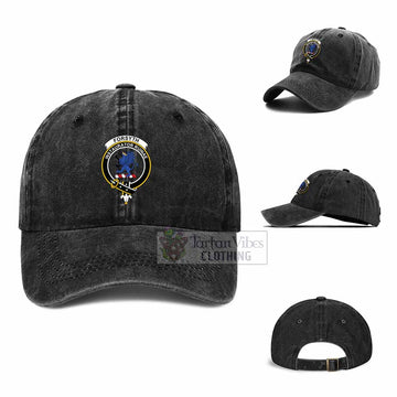 Forsyth Family Crest Denim Baseball Cap - 2D-tartanvibesclothing