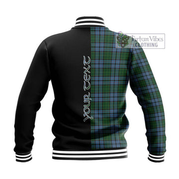 Forsyth Tartan Baseball Jacket with Family Crest and Half Of Me Style - Tartan Vibes Clothing