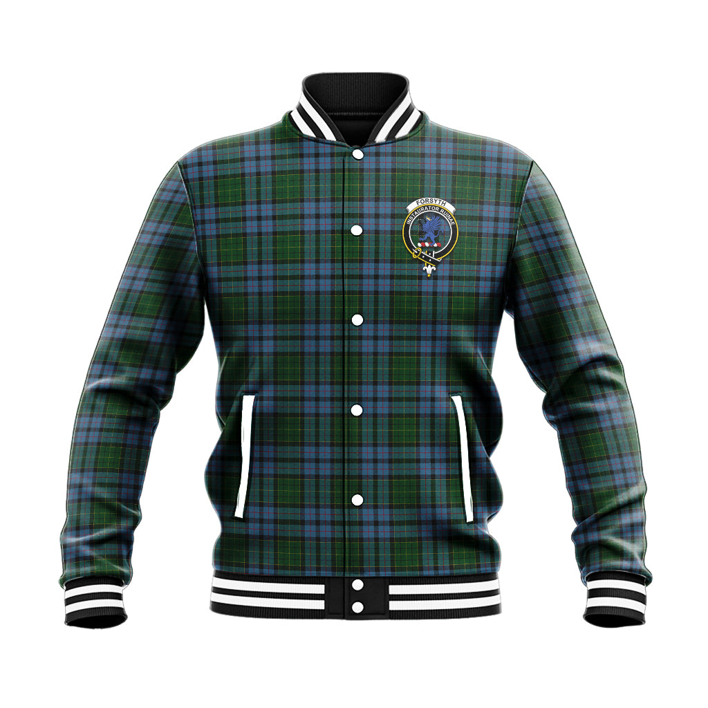 Forsyth Tartan Baseball Jacket with Family Crest - Tartan Vibes Clothing
