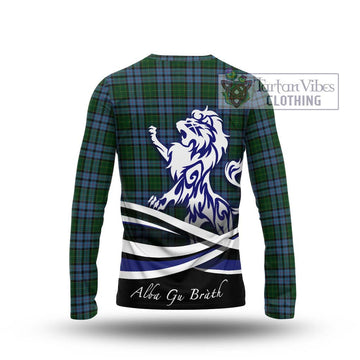 Forsyth Tartan Long Sleeve T-Shirt with Alba Gu Brath Regal Lion Emblem - Tartan Vibes Clothing