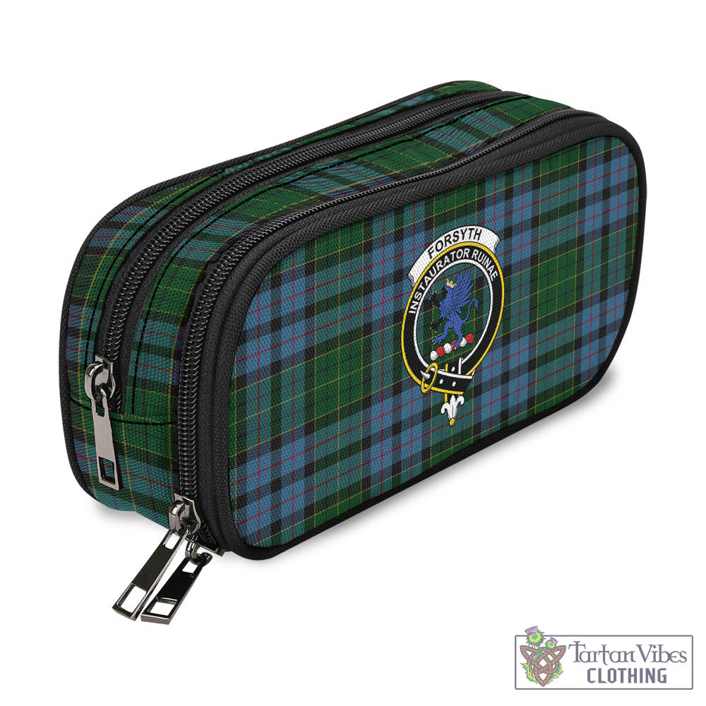 Tartan Vibes Clothing Forsyth Tartan Pen and Pencil Case with Family Crest