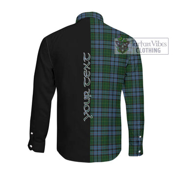 Forsyth Tartan Long Sleeve Button Shirt with Family Crest and Half Of Me Style Men's Shirt - Tartan Vibes Clothing