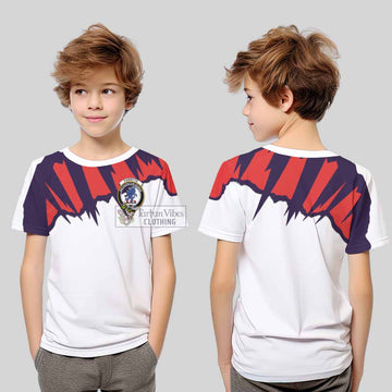 Forsyth Clan Crest Kid T-Shirt with Retro Sport Style - 2D-tartanvibesclothing