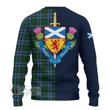 Forsyth Tartan Ugly Sweater Alba with Scottish Lion Royal Arm Half Style - Tartan Vibes Clothing