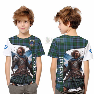 Forsyth Crest Tartan Kid T-Shirt Inspired by the Freedom of Scottish Warrior - Tartan Vibes Clothing