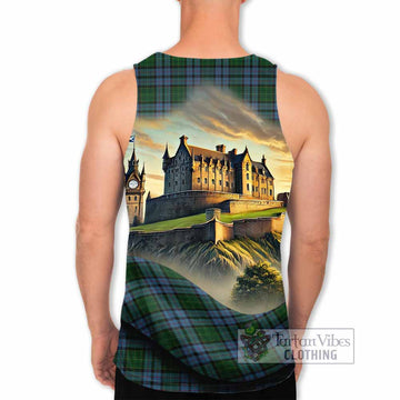 Forsyth Tartan Family Crest Men's Tank Top with Scottish Ancient Castle Style - Tartan Vibes Clothing