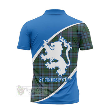Forsyth Family Crest Tartan Zipper Polo Shirt Celebrate Saint Andrew's Day in Style - Tartan Vibes Clothing