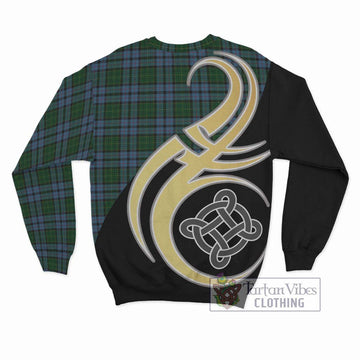 Forsyth Tartan Sweatshirt with Family Crest and Celtic Symbol Style - Tartan Vibes Clothing