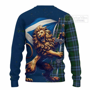 Forsyth Tartan Family Crest Knitted Sweater with Scottish Majestic Lion - Tartan Vibes Clothing