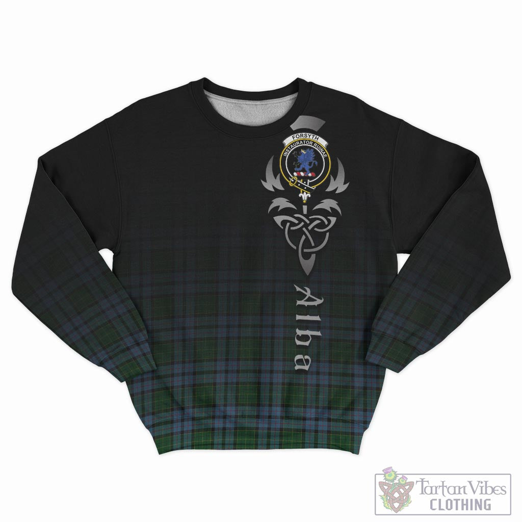 Forsyth Tartan Sweatshirt Featuring Alba Gu Brath Family Crest Celtic Inspired - Tartan Vibes Clothing