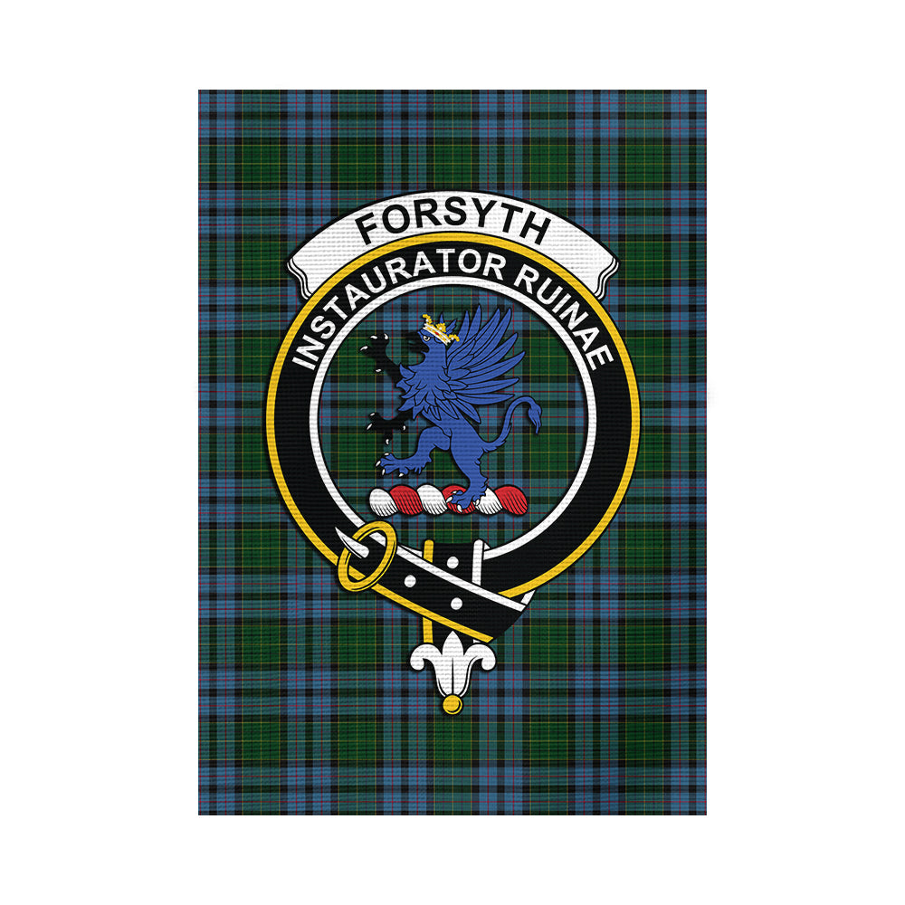 Forsyth Tartan Garden Flag with Family Crest - Tartan Vibes Clothing