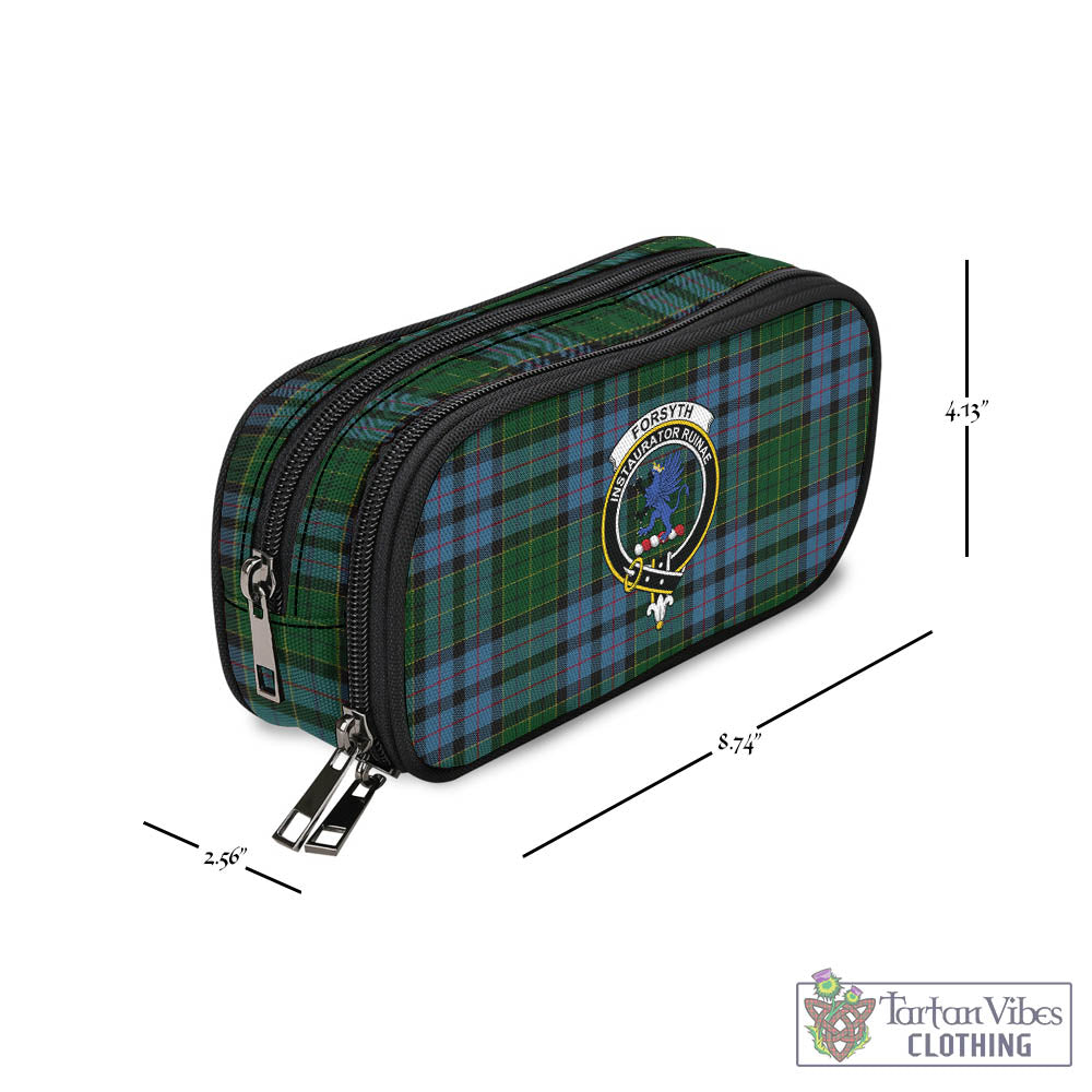 Tartan Vibes Clothing Forsyth Tartan Pen and Pencil Case with Family Crest