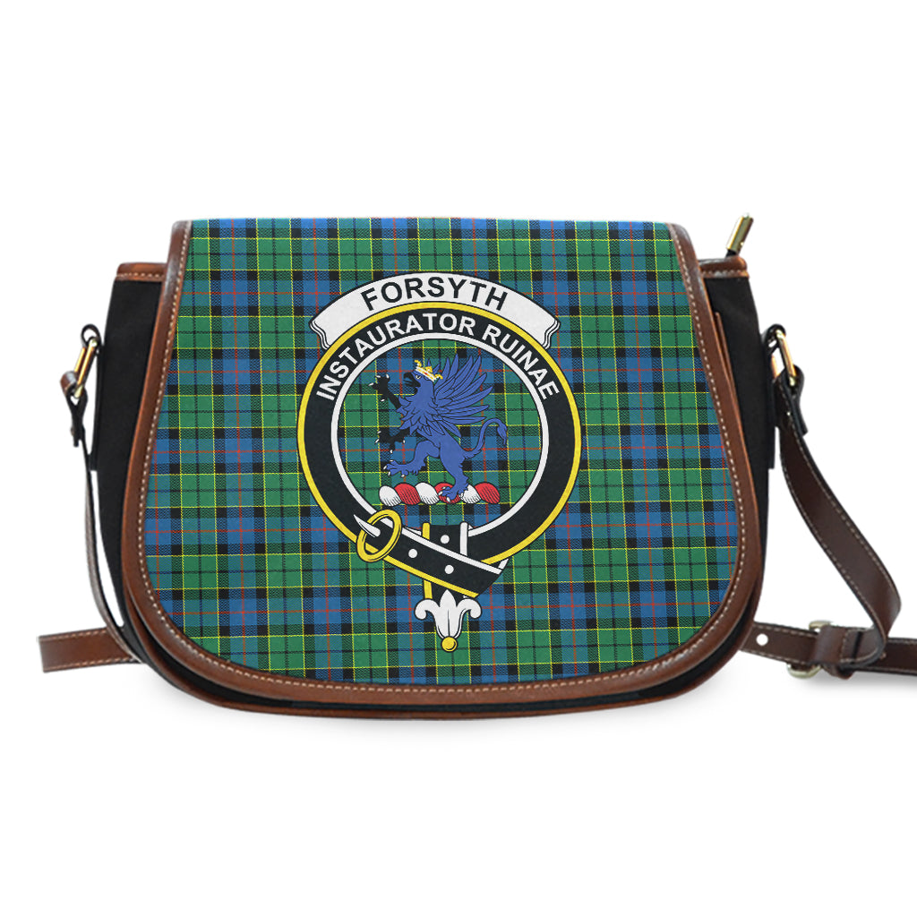 Forsyth Ancient Tartan Saddle Bag with Family Crest - Tartan Vibes Clothing