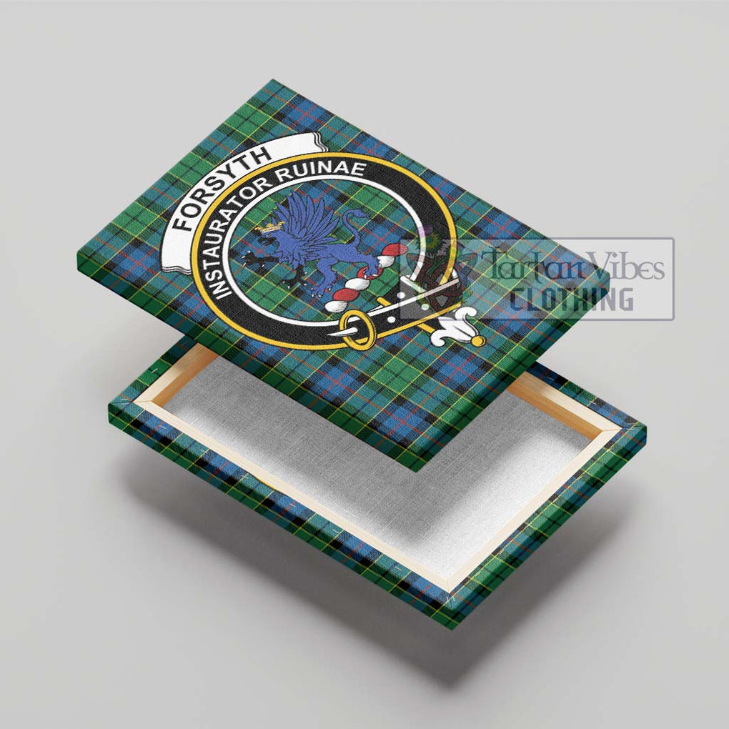 Forsyth Ancient Tartan Canvas Print Wall Art with Family Crest - Tartan Vibes Clothing