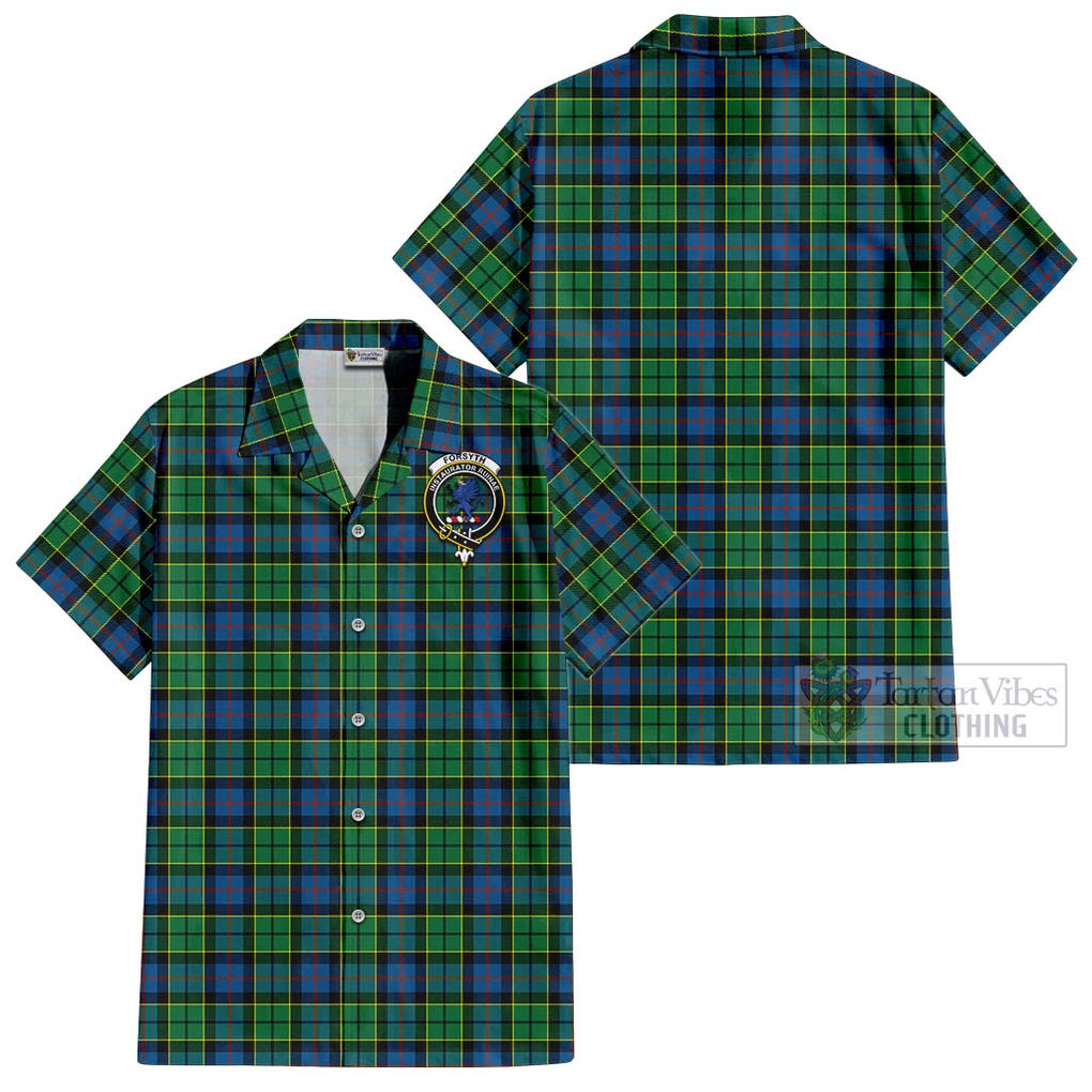 Forsyth Ancient Tartan Cotton Hawaiian Shirt with Family Crest Kid - Tartan Vibes Clothing