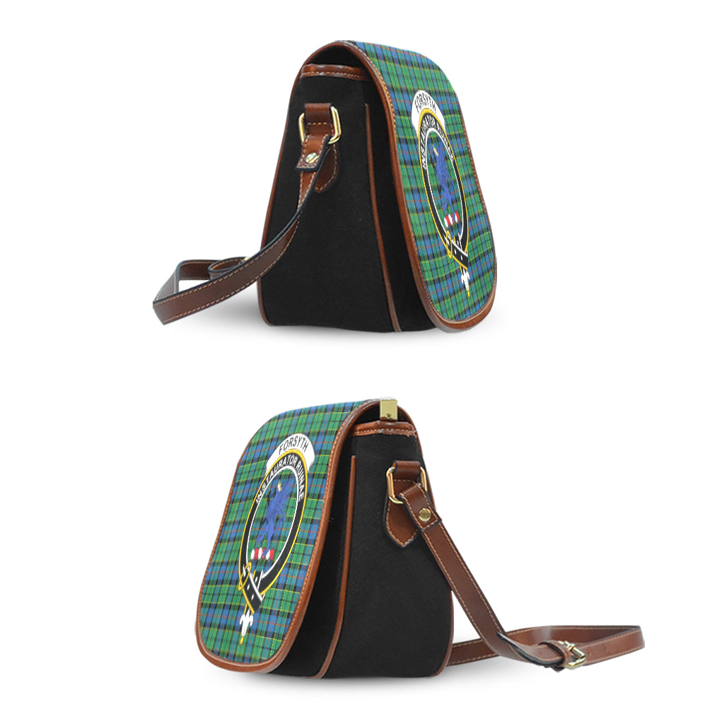 Forsyth Ancient Tartan Saddle Bag with Family Crest - Tartan Vibes Clothing