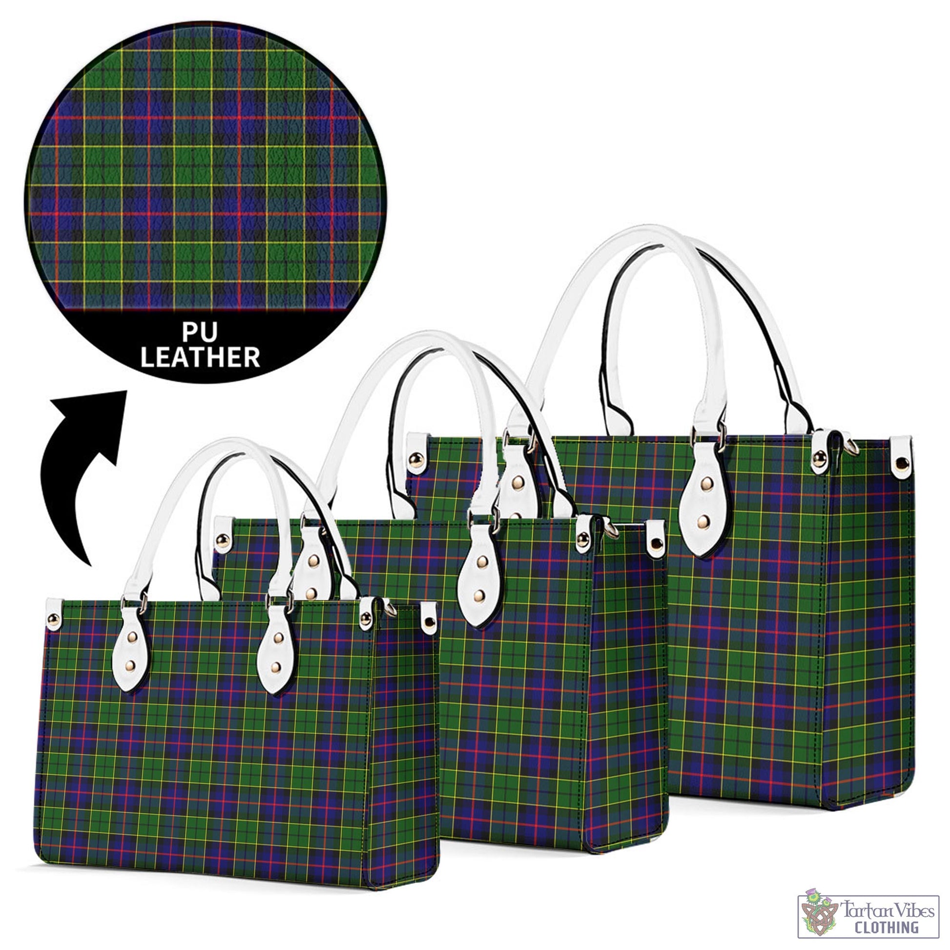 Tartan Vibes Clothing Forsyth Modern Tartan Luxury Leather Handbags