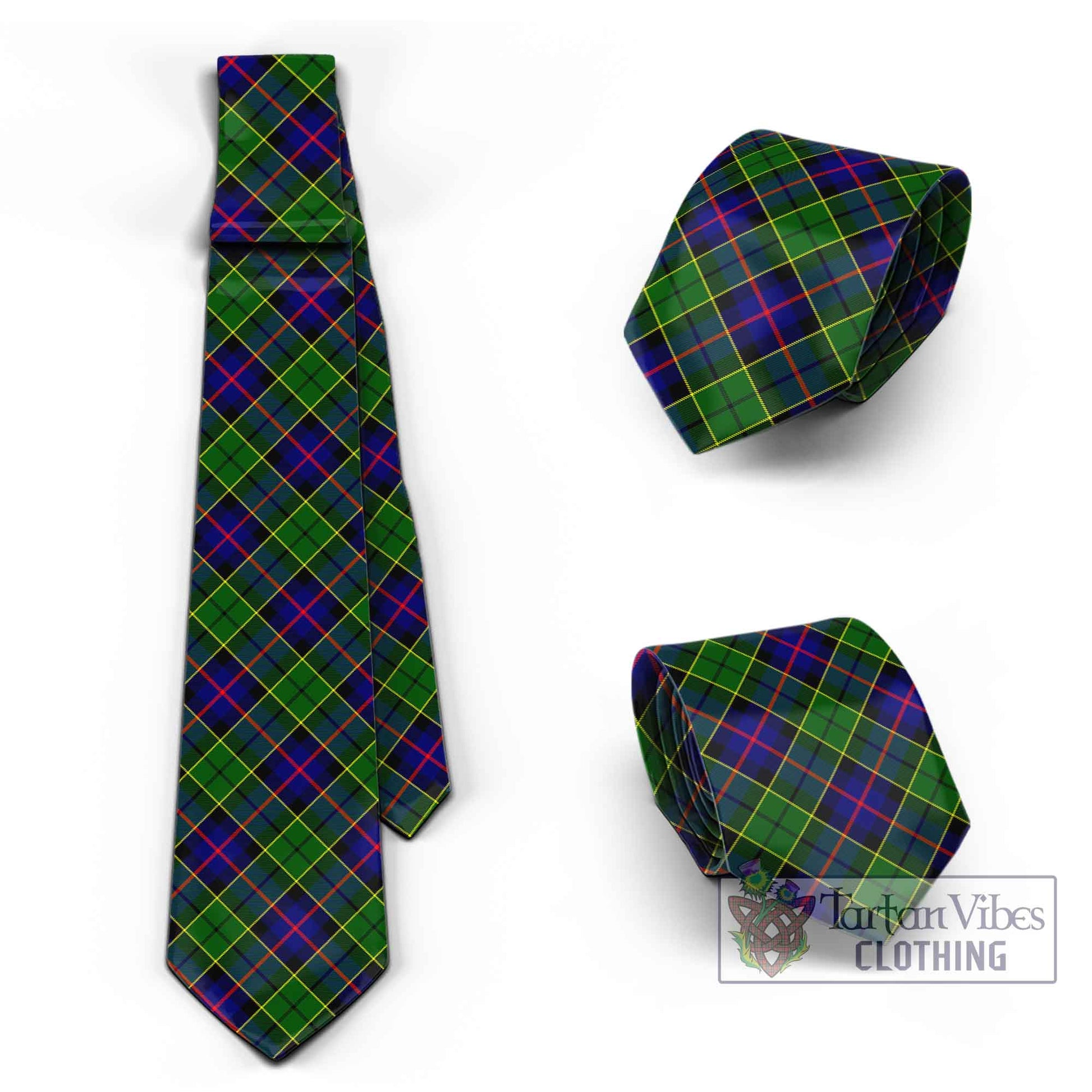 Tartan Vibes Clothing Forsyth Modern Tartan Classic Necktie Cross Style