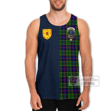 Forsyth Modern Tartan Men's Tank Top Alba with Scottish Lion Royal Arm Half Style