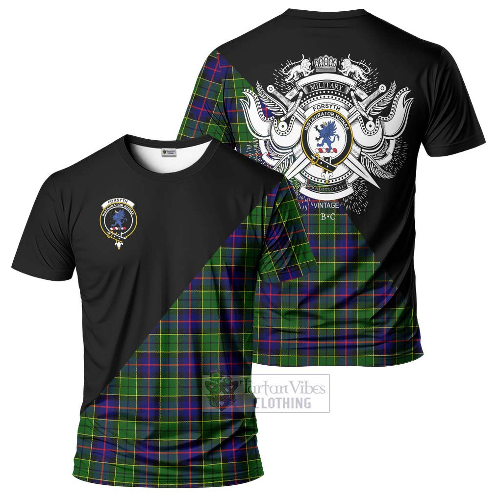 Forsyth Modern Tartan T-Shirt with Family Crest and Military Logo Style Kid's Shirt - Tartanvibesclothing Shop