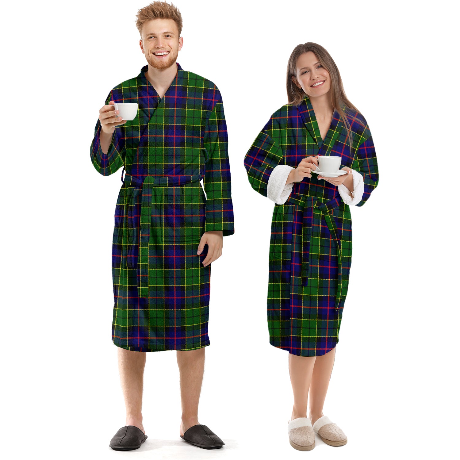 Forsyth Modern Tartan Bathrobe Unisex S - Tartan Vibes Clothing